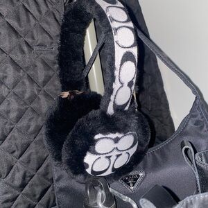 Coach Black and Gray Earmuffs